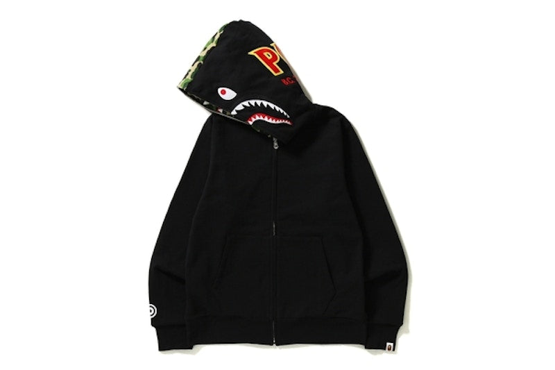 BAPE ABC Reversible Shark Full Zip Hoodie Green