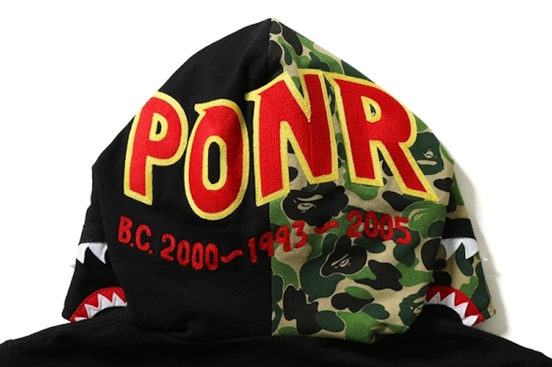BAPE ABC Reversible Shark Full Zip Hoodie Green