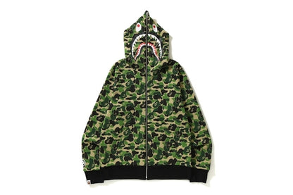 BAPE ABC Reversible Shark Full Zip Hoodie Green