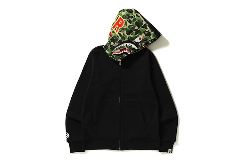 BAPE ABC Reversible Shark Full Zip Hoodie Green
