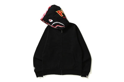 BAPE ABC Reversible Shark Full Zip Hoodie Pink