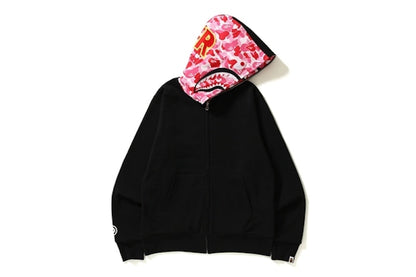 BAPE ABC Reversible Shark Full Zip Hoodie Pink