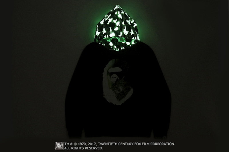 BAPE Alienposter Ape Head Pullover Hoodie Black