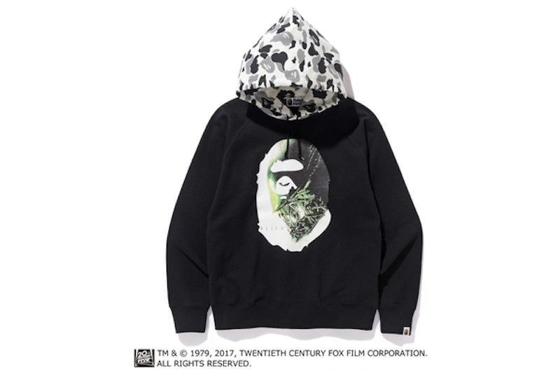BAPE Alienposter Ape Head Pullover Hoodie Black