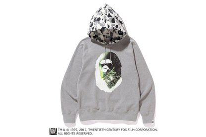 BAPE Alienposter Ape Head Pullover Hoodie Gray