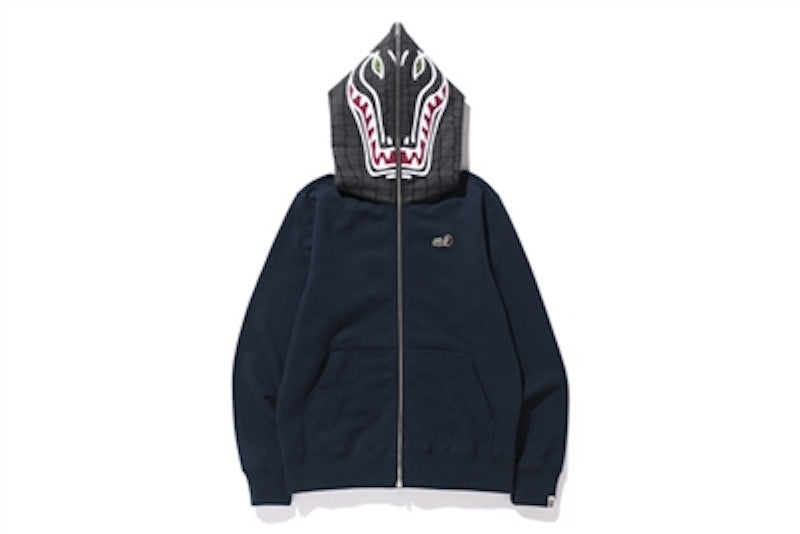 BAPE X Lacoste  Aligator Full Zip Hoodie Navy