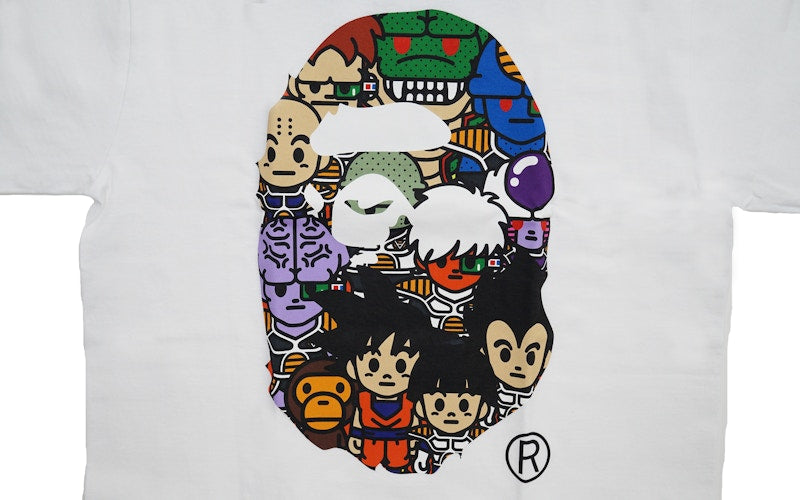 BAPE Dragon Ball Z All Star Apehead Tee White