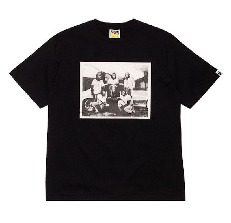 BAPE X Undefeated Mr Cartoon Ape Gang Photo Tee Black