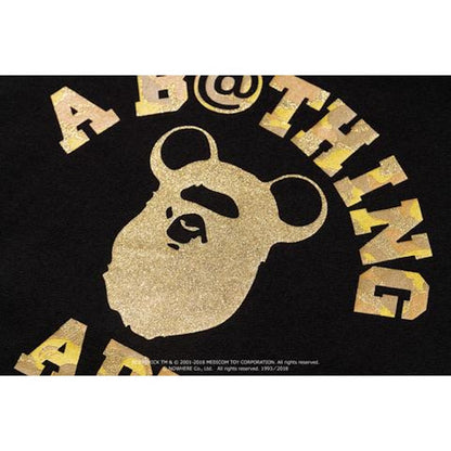 BAPE Ape Head Bear College Pullover Hoodie Black/Gold