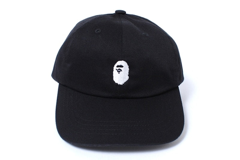 BAPE Ape Head Embroidery Panel Cap Black/White