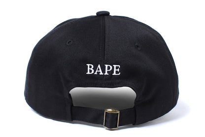 BAPE Ape Head Embroidery Panel Cap Black/White
