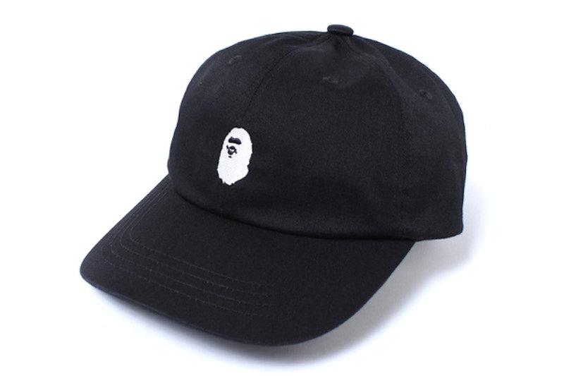 BAPE Ape Head Embroidery Panel Cap Black/White