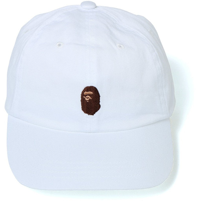 BAPE Ape Head Embroidery Panel Cap White