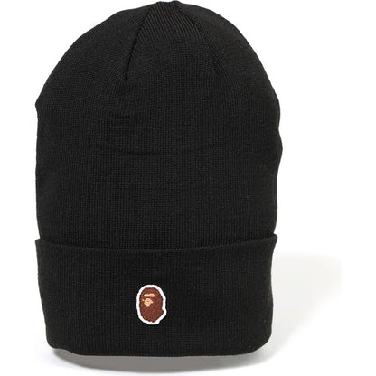 BAPE Ape Head One Point Beanie Black
