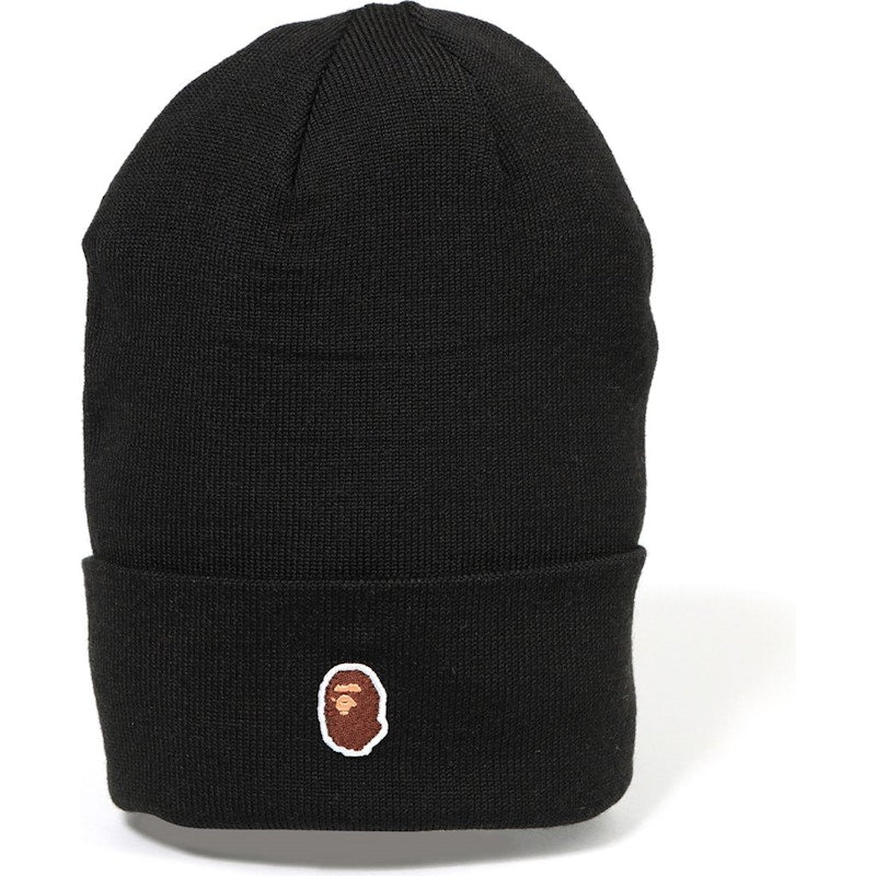 BAPE Ape Head One Point Beanie Black