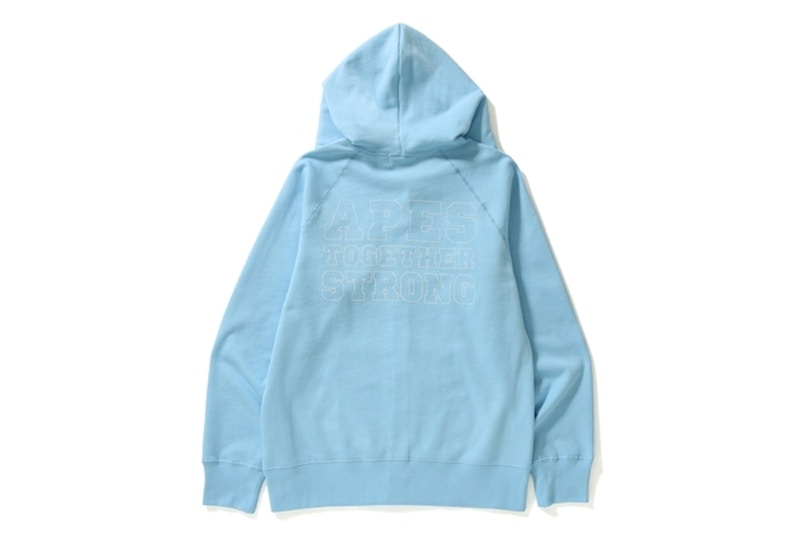 BAPE Ape Head One Point Full Zip Hoodie Light Blue