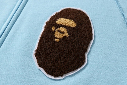 BAPE Ape Head One Point Full Zip Hoodie Light Blue