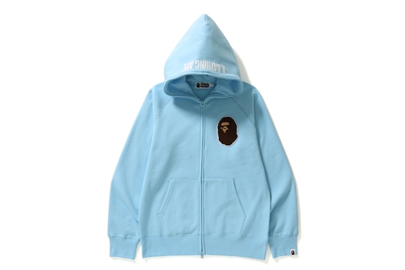 BAPE Ape Head One Point Full Zip Hoodie Light Blue