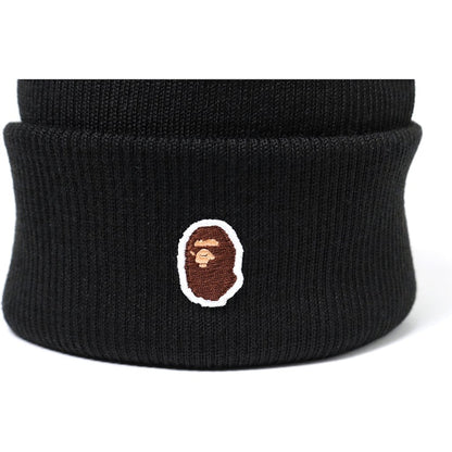 BAPE Ape Head One Point Knit Cap Black
