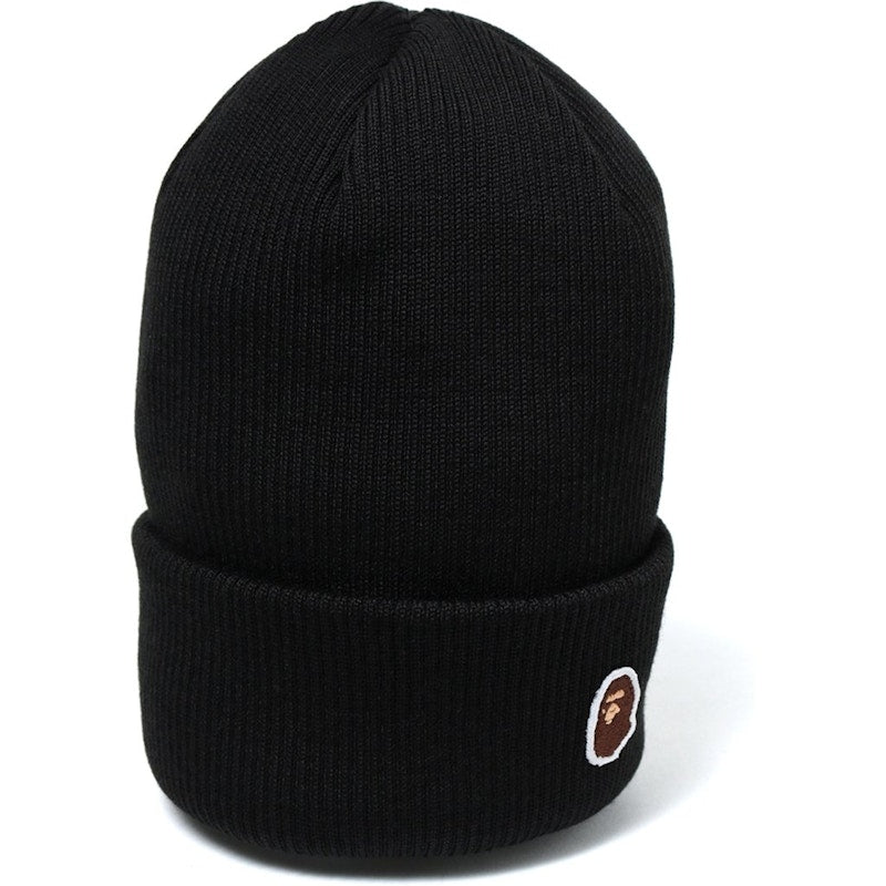 BAPE Ape Head One Point Knit Cap Black