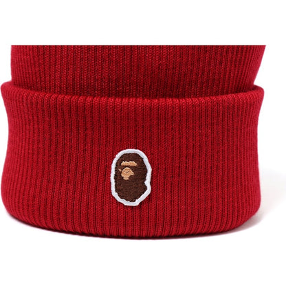 BAPE Ape Head One Point Knit Cap Red