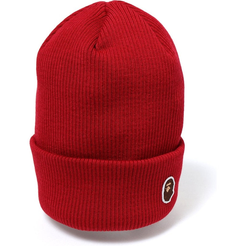 BAPE Ape Head One Point Knit Cap Red