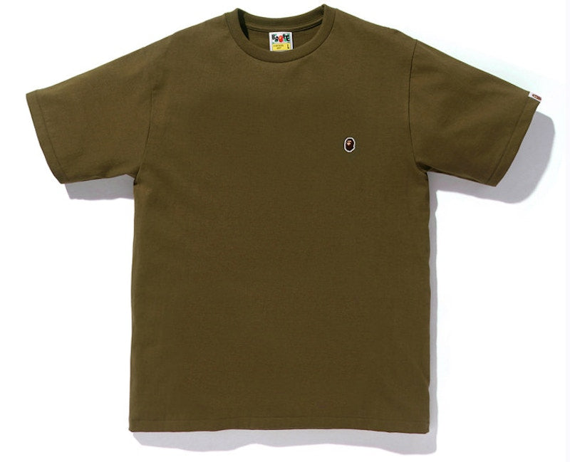BAPE Ape Head One Point Tee Olive