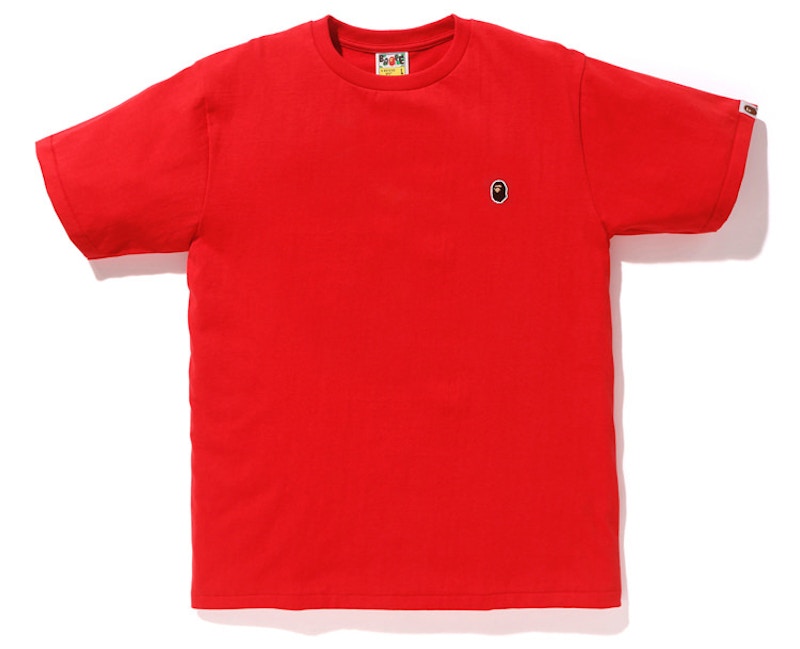 BAPE Ape Head One Point Tee Red