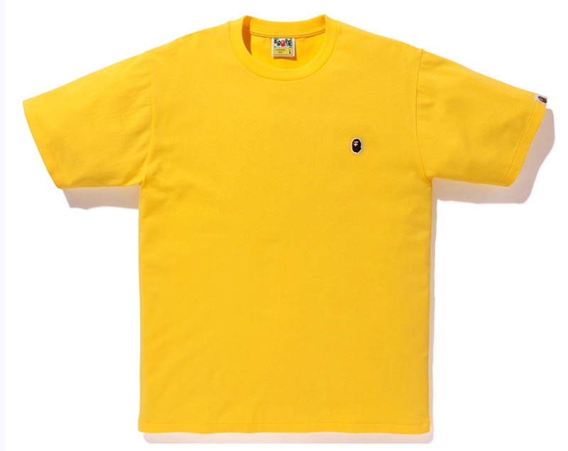 BAPE Ape Head One Point Tee Yellow