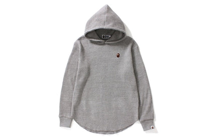 BAPE Ape Head Thermal Long Pullover Hoodie (Ladies) Gray