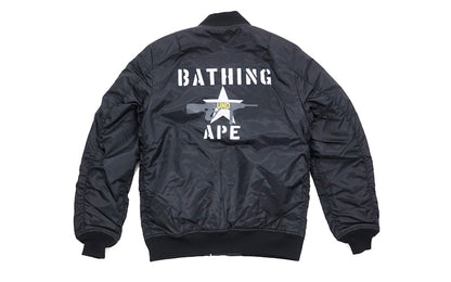 BAPE Applique MA1 Bomber Jacket Black