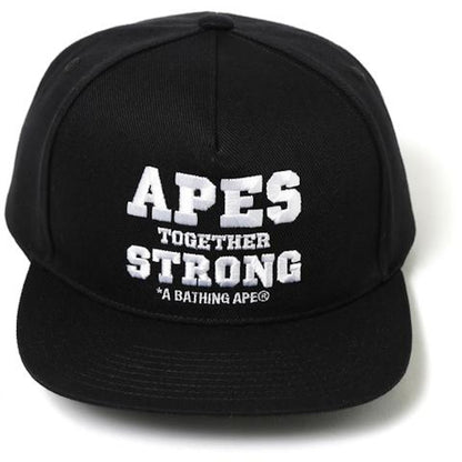 BAPE Ats Snap Back Cap A Bathing Ape Ape Black