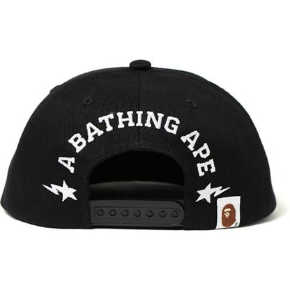 BAPE Ats Snap Back Cap A Bathing Ape Ape Black