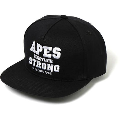 BAPE Ats Snap Back Cap A Bathing Ape Ape Black