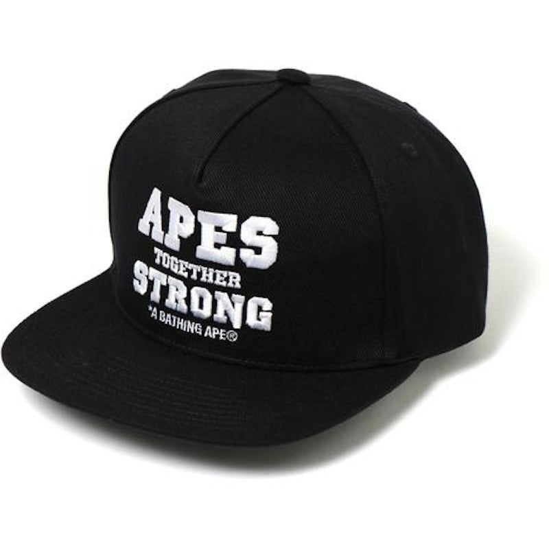 BAPE Ats Snap Back Cap A Bathing Ape Ape Black