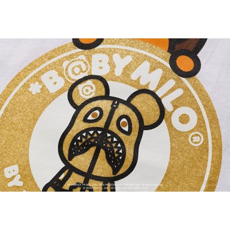 BAPE Baby Milo Bearbrick Busy Works Tee M (Medicom) White/Gold