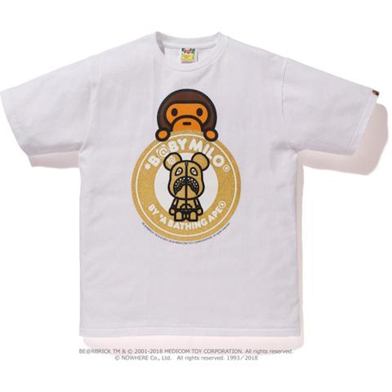 BAPE Baby Milo Bearbrick Busy Works Tee M (Medicom) White/Gold