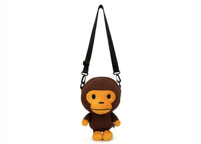 BAPE Baby Milo Plush Cross Bag Brown