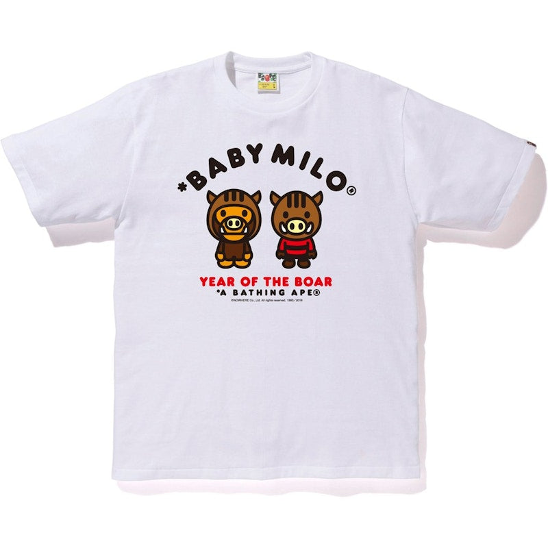 BAPE Baby Milo Year Of The Boar Tee White