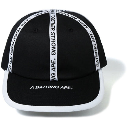 BAPE Bape Tape Panel Cap Black