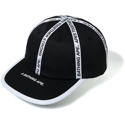 BAPE Bape Tape Panel Cap Black