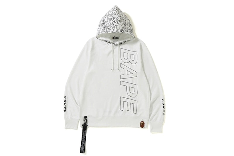 BAPE Bape Wide Pullover Hoodie White