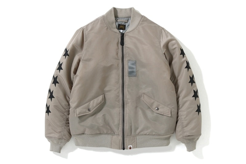BAPE Bapesta Bomber Jacket Grey