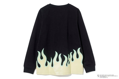 BAPE Bettybape Flame L/S Tee (Ladies) Black