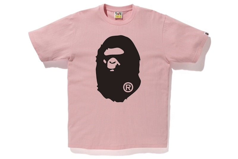 BAPE Bicolor Big Ape Head Tee Pink/Black