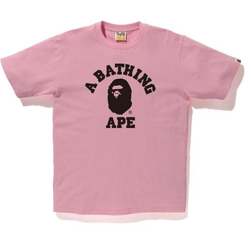 BAPE Bicolor College Tee Pink/Black
