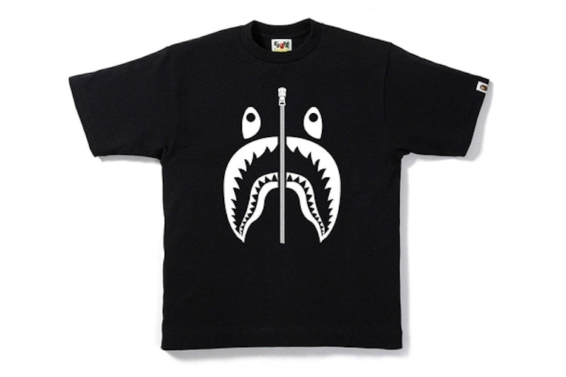 BAPE Bicolor Shark Tee Black