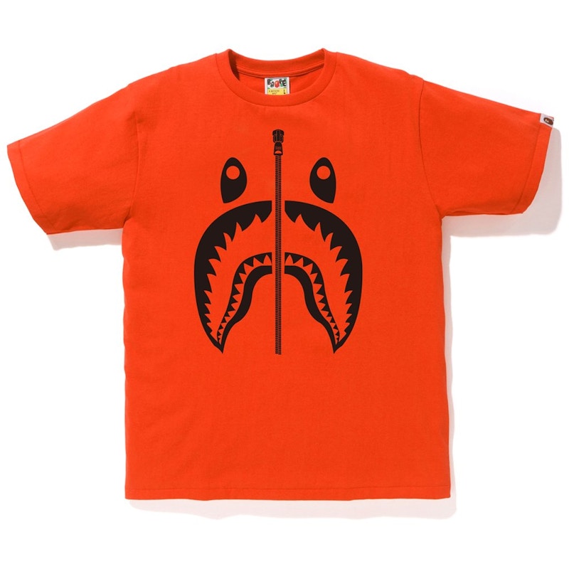 BAPE Bicolor Shark Tee Orange/Black
