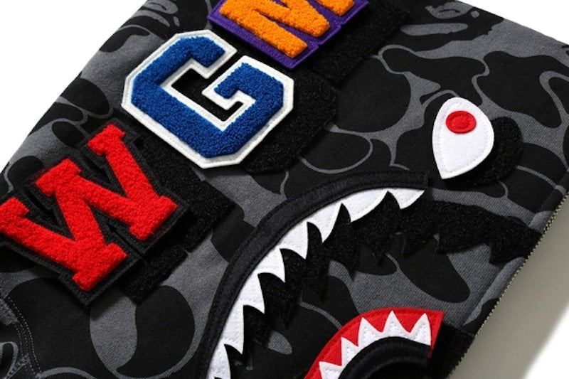 BAPE Big ABC Solid Camo Detachable Shark Black