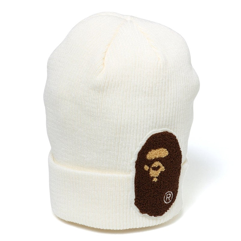 BAPE Big Ape Head Knit Cap White